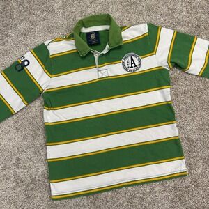 Vintage Abercrombie‎ & Fitch Rugby Polo #8 Striped Men XL (SMALL FIT) 90s Preppy